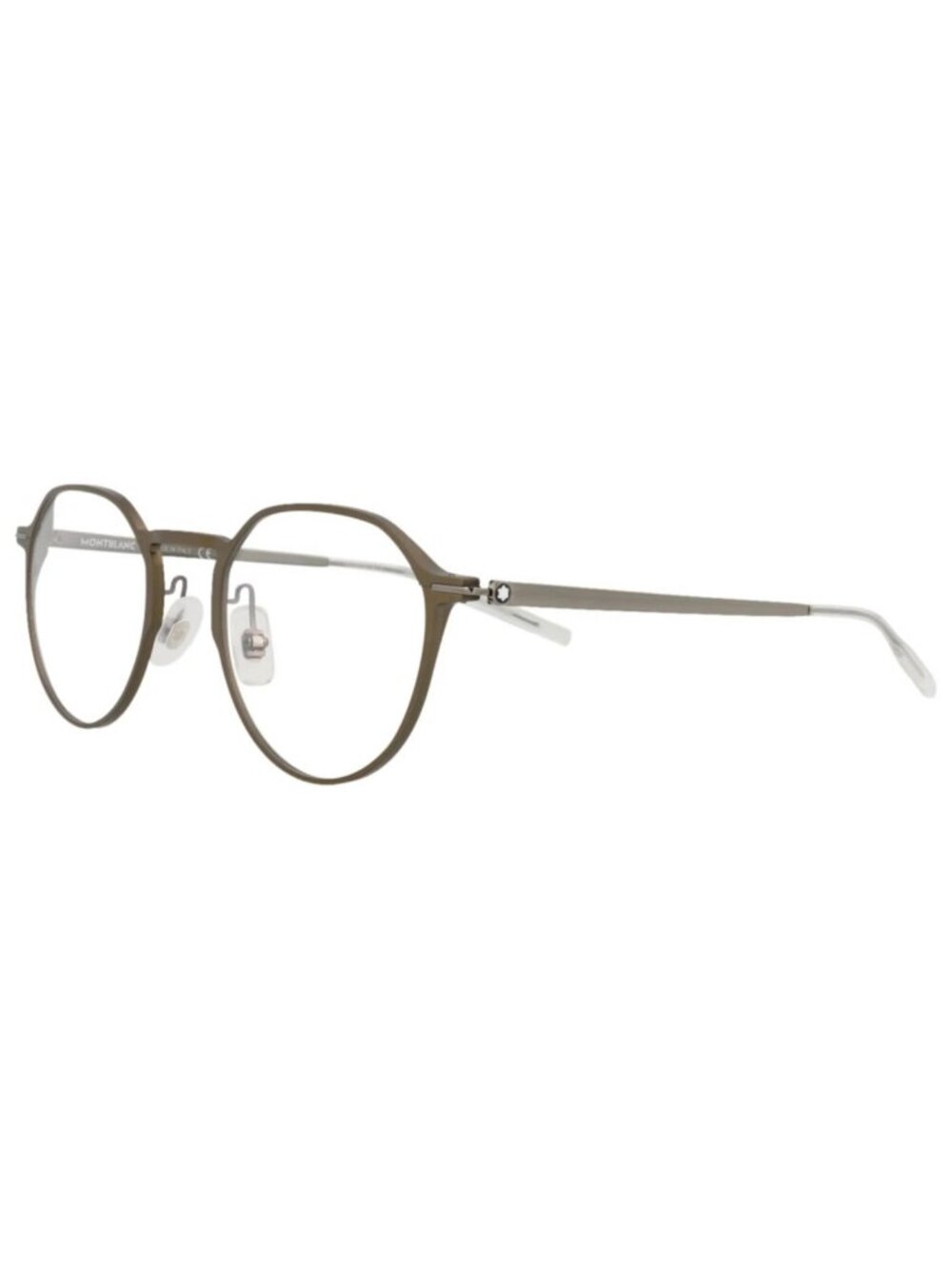 New Montblanc Women's Eyeglasses Round Oval Alluminium Frame Mens Green
